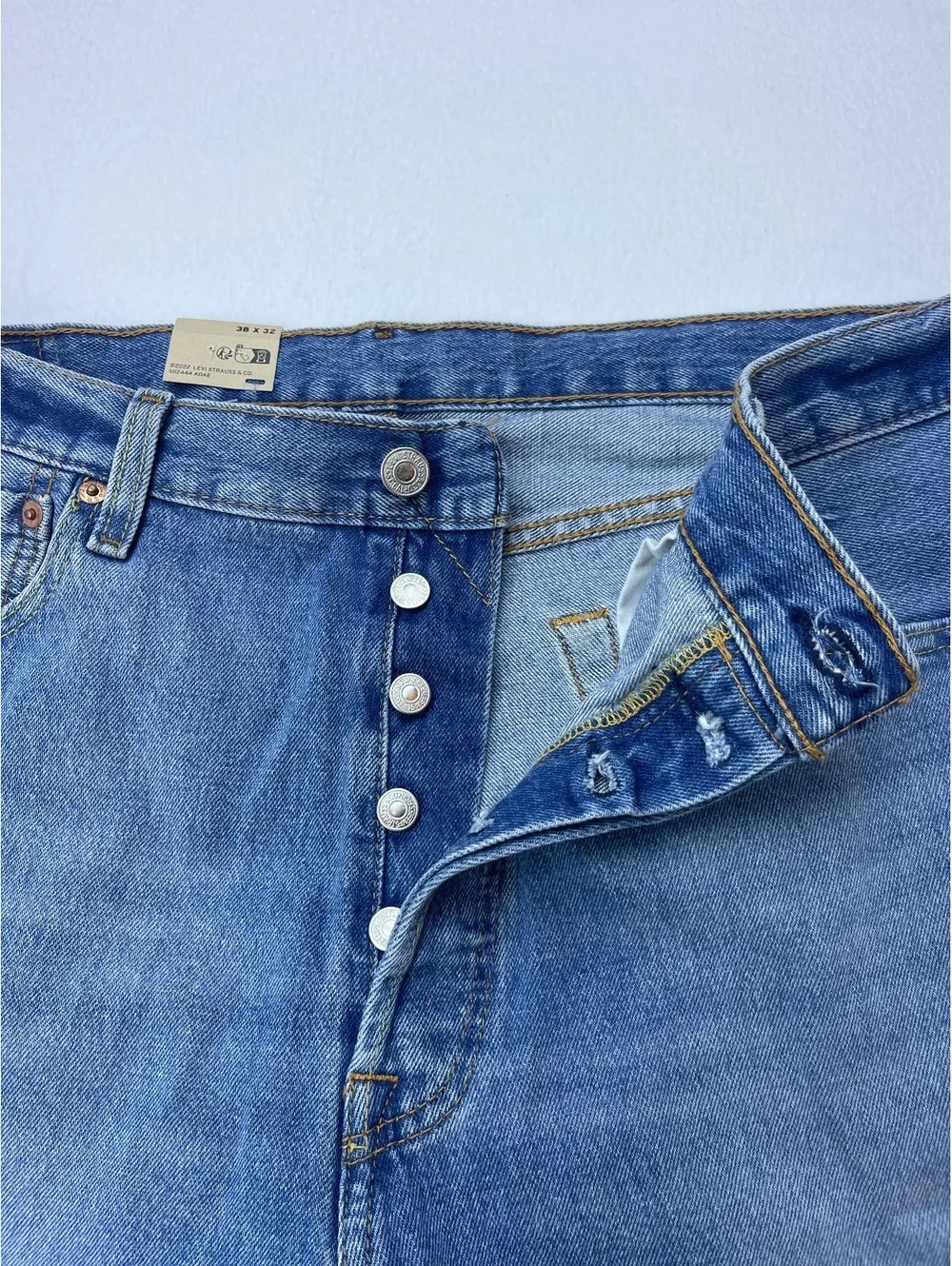Levi's 501 Classic Fit Blue Denim Jeans W38 L32